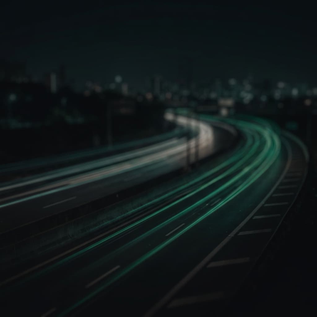 Rodovia noturna logística